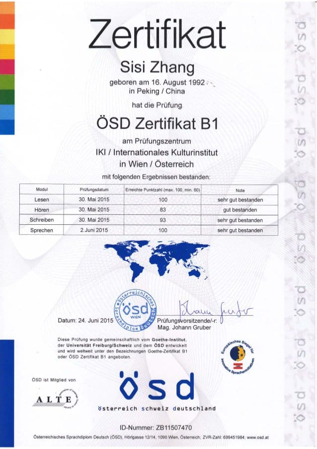 öSD-Prüfung b2 online kaufen