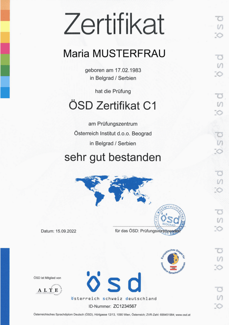 a1-Prüfung öSD online kaufen