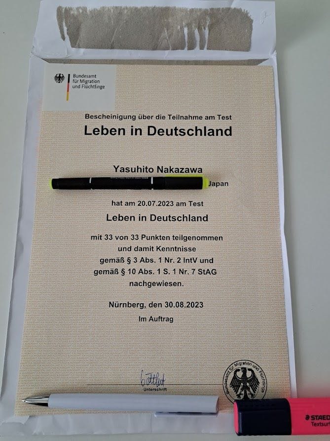 Test zum Leben in Deutschland kaufen