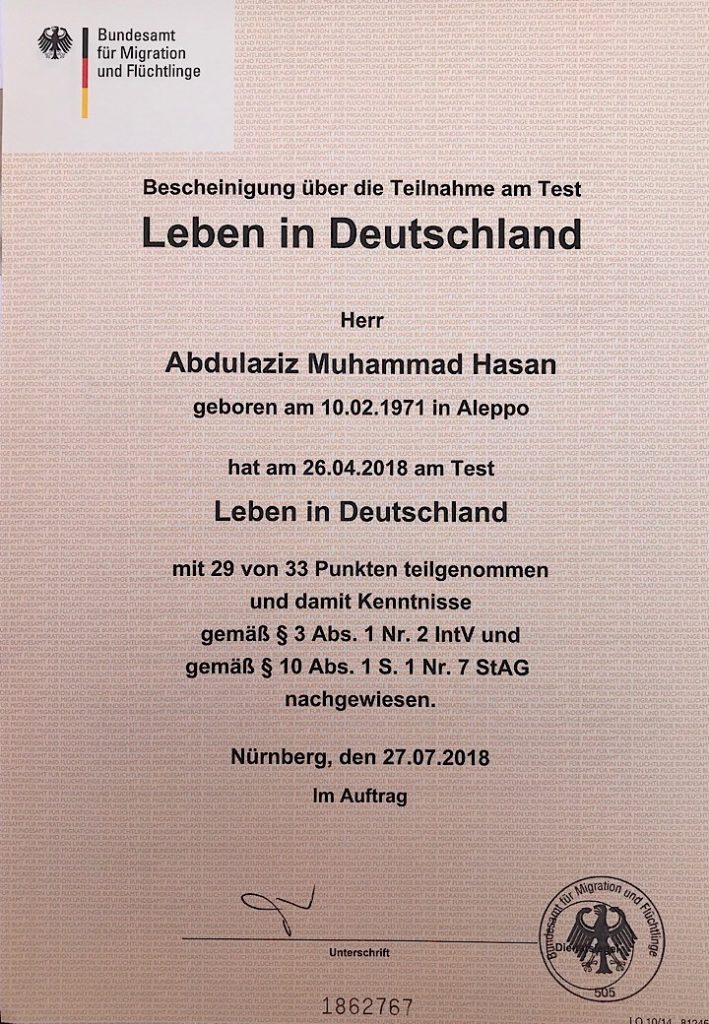 Einbürgerungstest Berlin Anmeldung