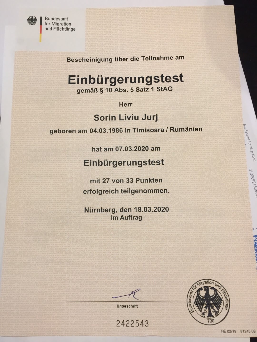 Einbürgerungstest B1 in Deutschland online kaufen