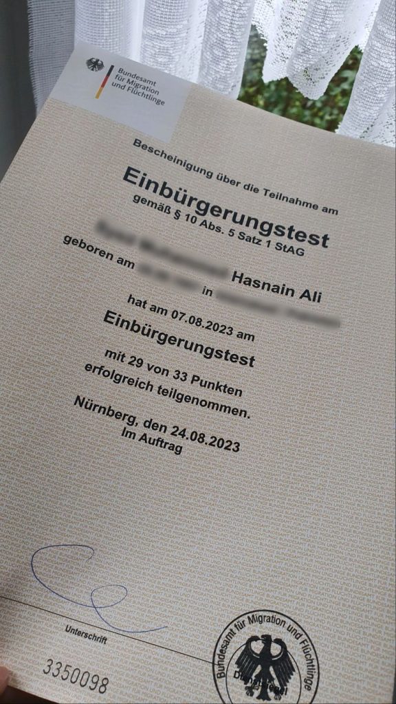 Einbürgerungstest Hamburg Online