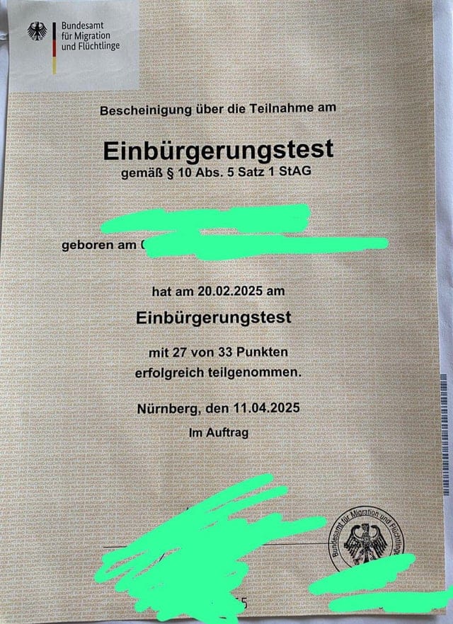 Einbürgerungstest B1 in Deutschland online kaufen